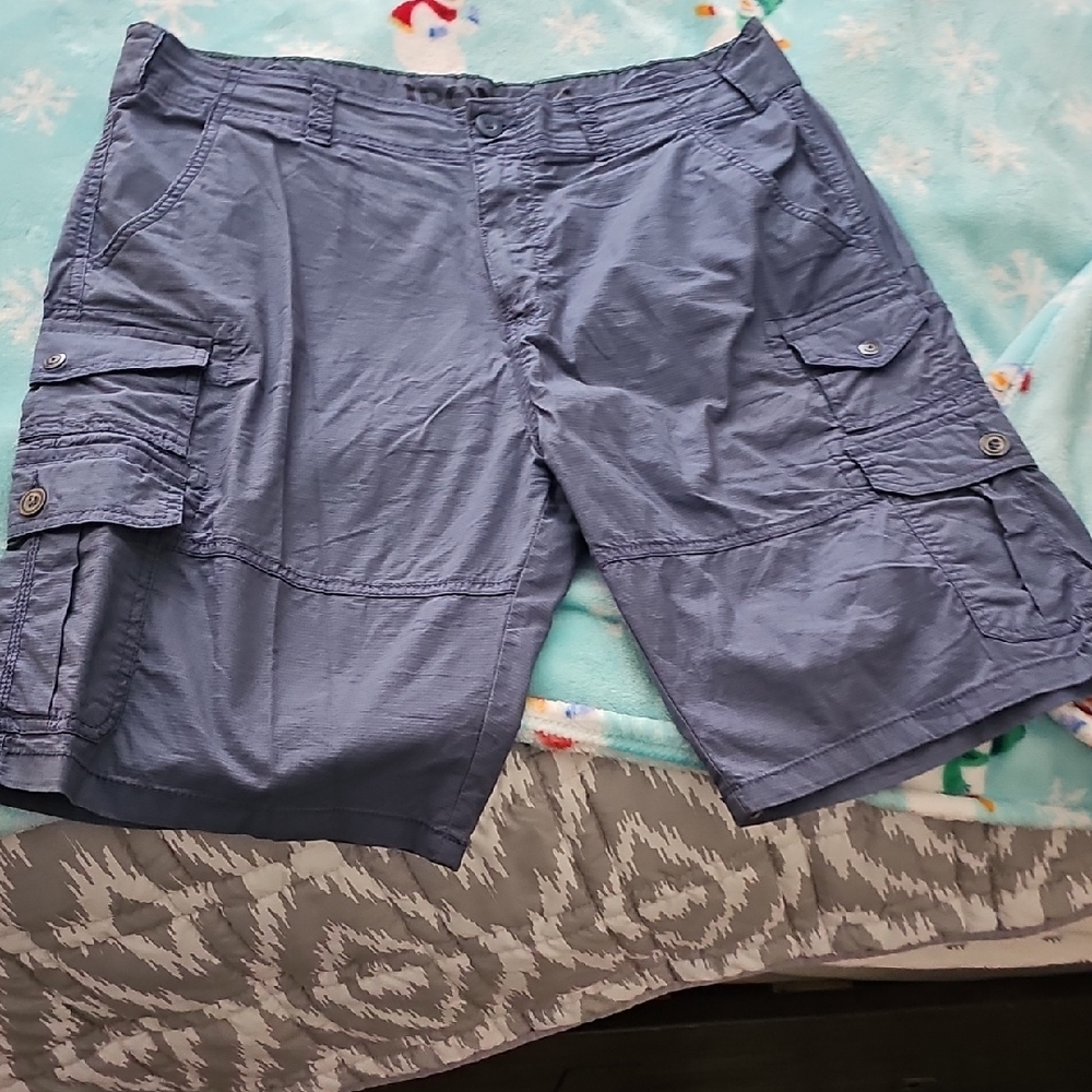Men's Casual Blue Cargo Shorts